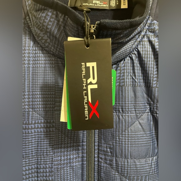 NWT Polo Ralph Lauren RLX Men’s Large Golf Hybrid Full-Zip Vest Navy Blue - Picture 4 of 8